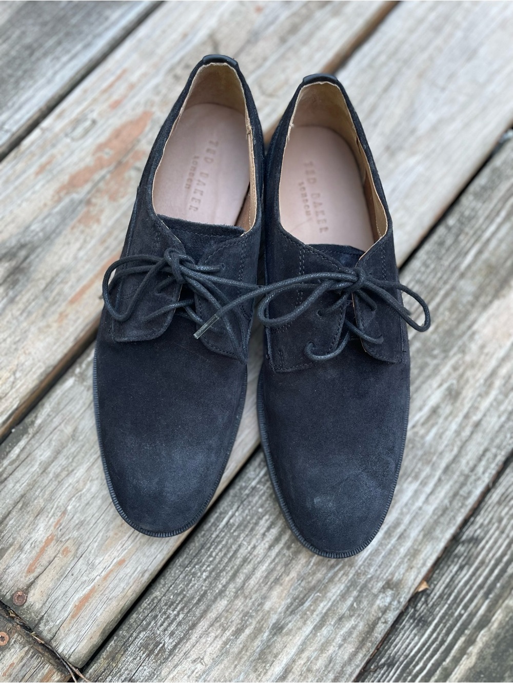 Ted Baker Black Suede oxford shoes